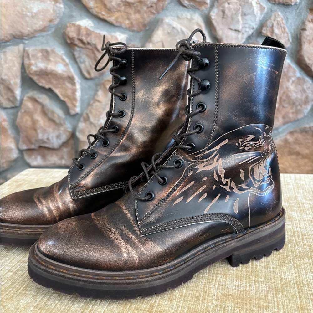 RARE ONE OF A KIND BARRACUDA CALFSKIN BOOTS
